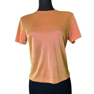 Jason Maxwell Women's Ombre Shirt Bright Orange Pink Gradient Dopamine, Size M